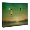 Stupell Industries Girl Following Bird Yellow Dress Vivid Green Landscape Canvas Wall Art - 3 of 4