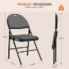 Folding Chairs, Portable Metal Chairs with Cushions and Non-Slip Feet Pads for Home and Office, Indoor and Outdoor Events - 3 of 4