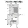 ELECWISH Vanity Tables, Vanity Desk Set with Mirror and Lights, Makeup Table with Drawer, Storage Chair, and Fold-up Panel for Small Space Bedroom - 4 of 4