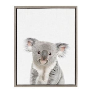 18" x 24" Sylvie Baby Koala Framed Canvas by Amy Peterson Gray - Kate and Laurel - 1 of 4