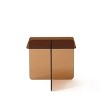NicBex C Shaped Side Table Simple Modern End Table with Wheels, 2-Tier Storage Shelf and Glass Tabletop for Bederoom, Living Room - 3 of 4