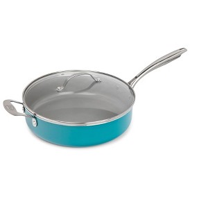 Gotham Steel Aqua Blue 5.5 QT Nonstick Jumbo Cooker with Glass Lid - 1 of 4