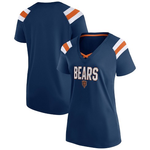 NFL Chicago Bears Women's Authentic Mesh Short Sleeve Lace Up V-Neck Fashion Jersey - M