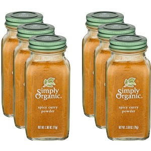 Simply Organic Powder Curry Spicy - Pack of 6 - 2.8  OZ - 1 of 4