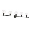Elegant Lighting Collier 5 light Black and Clear glass Wall sconce - 4 of 4