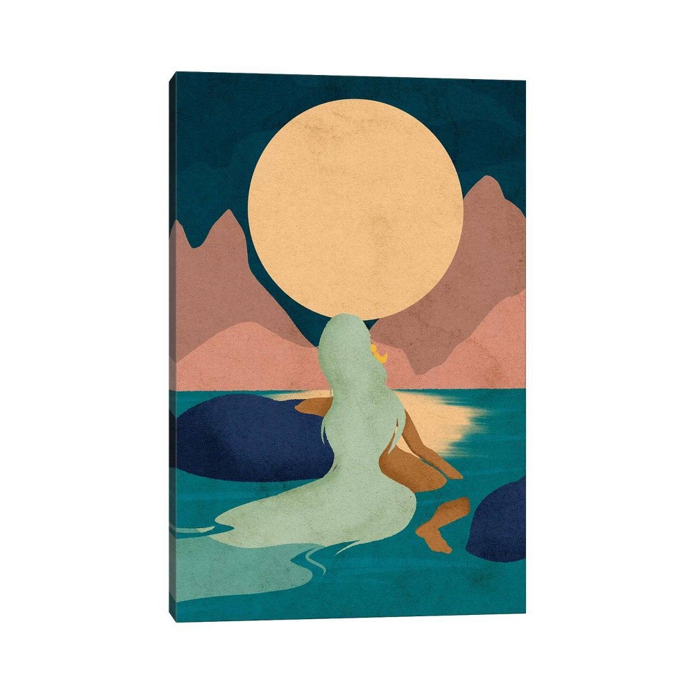 Photos - Other Decoration 26" x 18" x 1.5" Aquarius Moon by Reyna Noriega Canvas Art - iCanvas: Gallery Wrap, Digital Portrait