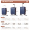 3-Piece (20", 24", 28") Expandable Hardside Wheeled Luggage, 3-Piece Luggage Set with TSA Lock and Telescopic Handle - 2 of 4