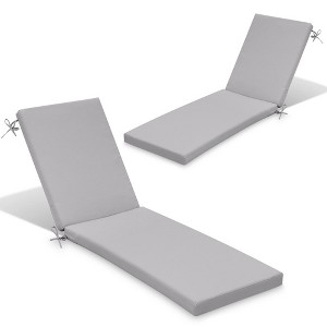 Crestlive Products Patio Outdoor Chaise Lounge Cushion Beige 2 PC - 1 of 4