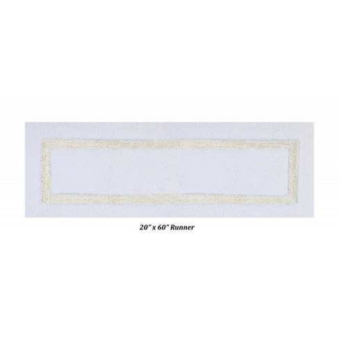 20x60 Hotel Collection Bath Rug White/sage - Better Trends : Target