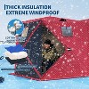 TackView Pop Up Ice Fishing Tent with 49Ft LED Light Strip, Windproof Portable Hub Design, Fits 2-3 People, Red & Black - 3 of 4