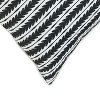 Outdoor Decor by Commonwealth Ebony Geo Stripe Outdoor Pillow Cover 18" x 18" Black (Cover Only) - 4 of 4