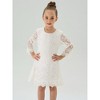 Girls' Boho Floral Lace Scalloped Hem Dress - 3 of 4