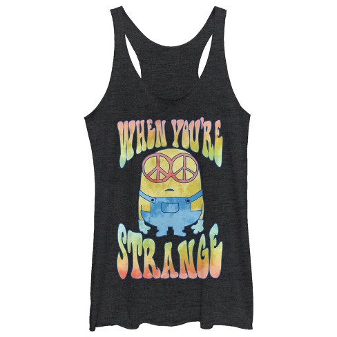 Women's Despicable Me Minion Tie-Dye Strange Racerback Tank Top - image 1 of 3