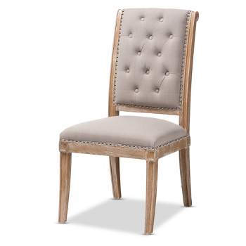 Charmant Wood Dining Chair Light Beige - Baxton Studio