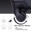 Vynxaria 3-Piece Black ABS Lightweight Luggage Set 20/24/28" with Two Hooks Spinner Wheels TSA Lock - 3 of 4