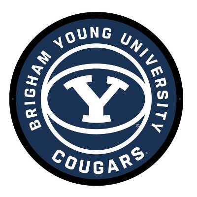 Evergreen Ultra-Thin Edgelight LED Wall Decor, Round, Brigham Young University- 23 x 23 Inches Made In USA