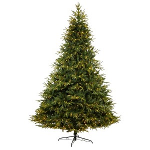 Nearly Natural 9-ft Colorado Mountain Fir “Natural Look-in Tree with 900 Multi LED Lights and 4600 Bendable Branches - 1 of 4