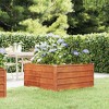 vidaXL Garden Raised Bed Flower Box Planter Pot corten Steel - 39.4"x39.4"x17.7" - Durable Rusty Finish for Balcony Patio Garden - 2 of 4