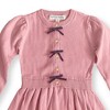 Hope & Henry Girls' Organic Button Front Bow Detail Sweater Dress, Rose, 6 - 3 of 3