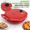 NutriChef 12'' Electric Pizza Maker with Non-Stick Plate & Cool Touch Handle (NCSW837RED) - Red - 4 of 4
