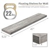 Sorbus 2 Pack 47 x 9.25 Inch Wall Mounted Floating Shelves - Stylish and Functional Storage - 3 of 4