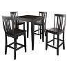 5pc Pub Dining Set with School House Stools Black - Crosley: Counter Height, Rubberwood, Non-Extension, Seats 4 - 4 of 4