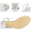 Perphy Women's Clear Slingback Rhinestone Peep Toe Block Sandal Heels - 4 of 4