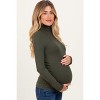 Pinkblush Olive Maternity Mock Neck Top - 2 of 4