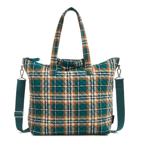 Checkered Shoulder Bag, Bag Cotton Checkered, Checkered Tote Bag