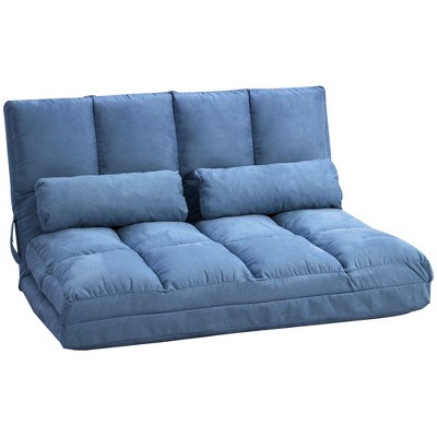 Homcom Convertible Floor Sofa Chair, Folding Upholstered Couch Bed ...