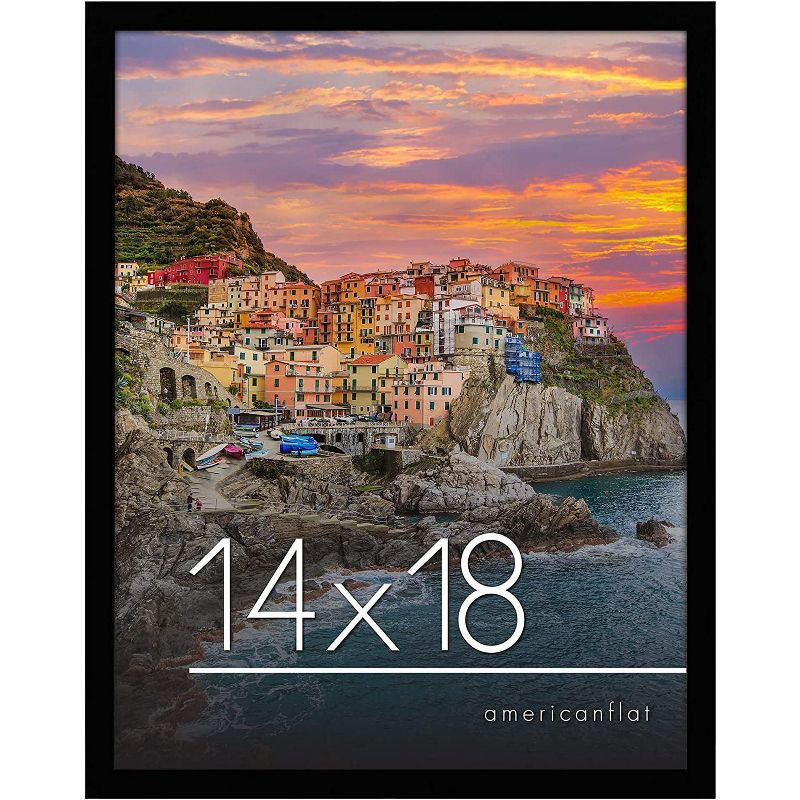 Americanflat Picture Frame with tempered shatter-resistant glass - Wall Mounted Horizontal and Vertical Formats, 1 of 8