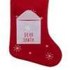 Northlight 19" Red and White "Dear Santa" Envelope Christmas Stocking - image 3 of 4