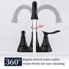 DOMETOUR 2-Handle 4-Inch Matte Black Bathroom Faucet, Bathroom Vanity Sink Faucets with Pop-up Drain and Supply Hoses - 4 of 4