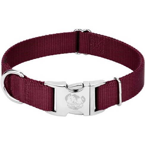 Burgundy best sale dog collar