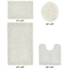 Edge Bath Rug 100% Premium Cotton Ultra-Soft Water Absorbent Tufted Solid Reversible 4 Piece Bathroom Rug Set for Machine Washable Bathmat - 2 of 2