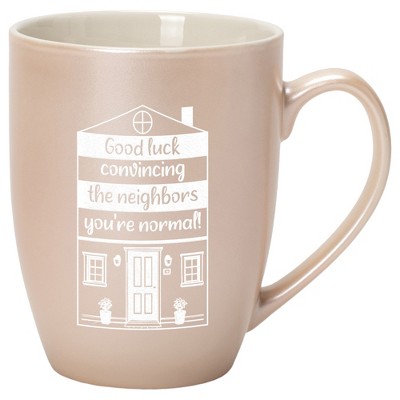 Elanze Designs 10 Ounce Ceramic Decorative Laser Engraved Giftable Novelty Tea Coffee Cup Mug Precious Pearl Good luck convincing the neighbors