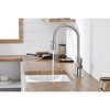 MAYEERTY Kitchen Sink Faucet with Pull Out Sprayer Brushed Nickle Stainless Steel High Arc 3 Way Setting Single Handle Deck Plate - 2 of 4