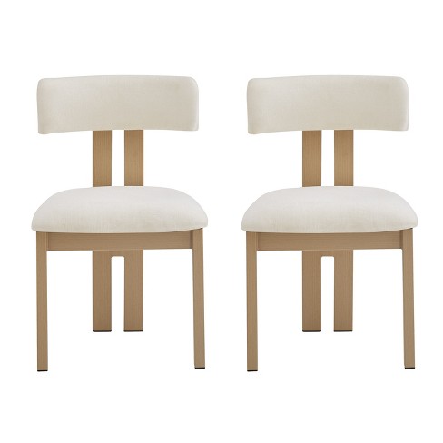 Christopher Knight Home Astura Iron Frame Upholstered Dining Chairs (Set of 2) - image 1 of 4