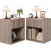 Acekool Set of 2 Modern Farmhouse Wooden Nightstands with Fluted Drawers, Large Storage Bedside End Tables for Bedroom and Living Room - 4 of 4