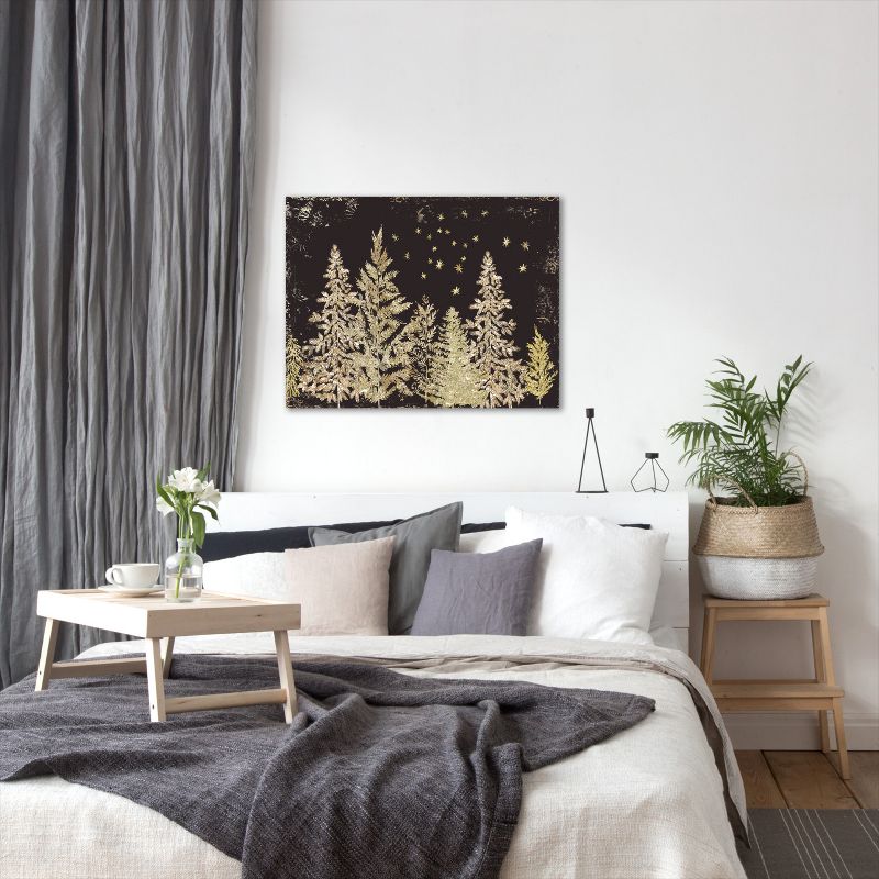 Americanflat Minimalist Modern Silent Winter Night By Pi Holiday Collection Wrapped Canvas Wall Art, 6 of 9