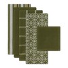 Design Imports  Assorted Everyday Dishtowel & Dishcloth Set 5 Piece, Sage, Dt 18X28", Dc 13X13" - 2 of 4