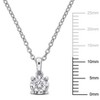 CREATED FOREVER | Sterling Silver 1 CT TW Oval Lab-Grown Diamond Pendant with Chain, 18 inch- - Multiple Carat Size Options - 3 of 3