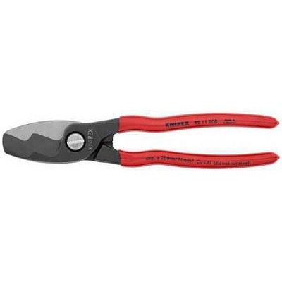 KNIPEX 95 11 200 SBA 8" Cable Shear, Shear Cut