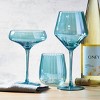 tag Chelsea Iridescent Optic Wine Glass Aqua Blue 20oz Hand Wash Only Everyday Drinkware 9.25in H x 3.5in L x 3.5in W - 2 of 2