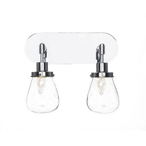 Toltec Lighting Meridian 2 - Light Vanity in  Chrome with 5" Clear Bubble Shade - 1 of 1