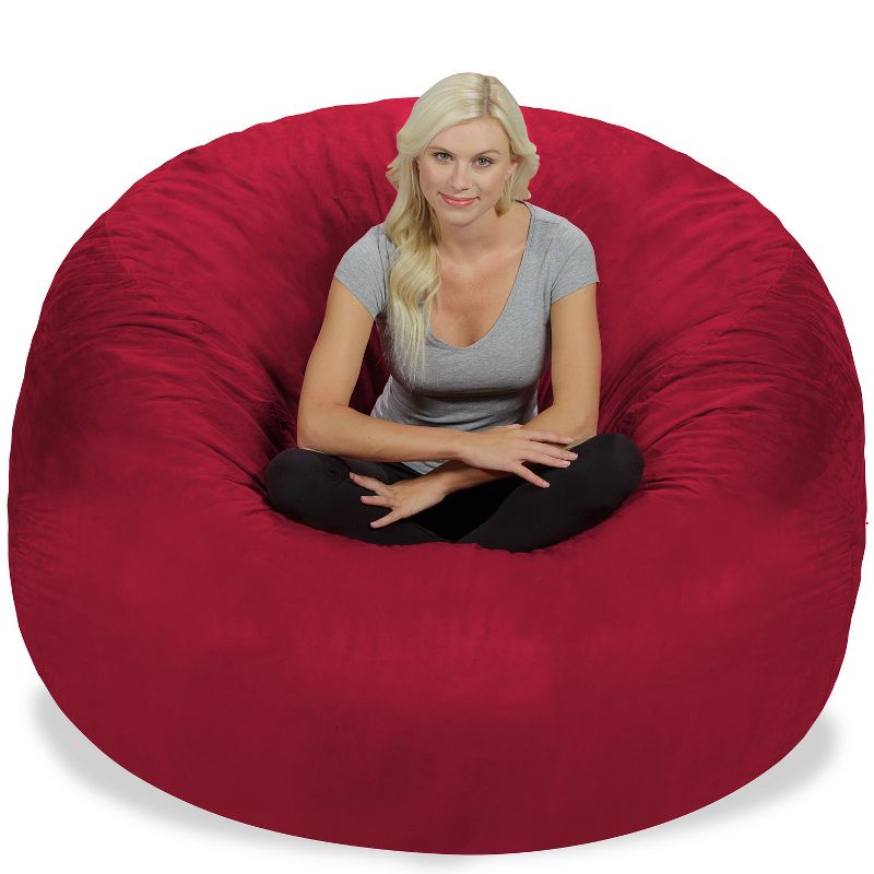 6' Huge Bean Bag Chair with Memory Foam Filling and Washable Cover - Relax Sacks, 5 of 11