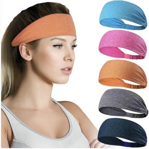 Wikineon Sports Headbands For Men & Women -5 Pack, Wicking Sweatbands, Elastic Non Slip Sweat Bands, Athletic Workout Fashion Wide Hair Bands - 1 of 4