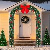 VINGLI 8FT Pre-Lit Christmas Arch with 350 LEDs, Flat Top PVC Outdoor Decor - 2 of 4