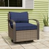 YARDSIGHT Outdoor Swivel Rocker Patio Set ¨C Rattan Chairs with Cushions & Stainless Steel Armrest Frames Ideal for Garden, Backyard, Porch - 2 of 4
