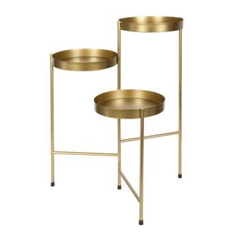 Kate and Laurel - Finn Metal Tri-Level Plant Stand